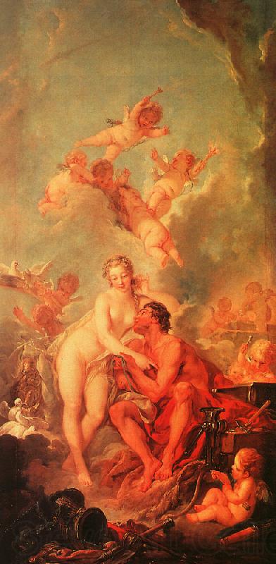 Francois Boucher The Visit of Venus to Vulcan Norge oil painting art